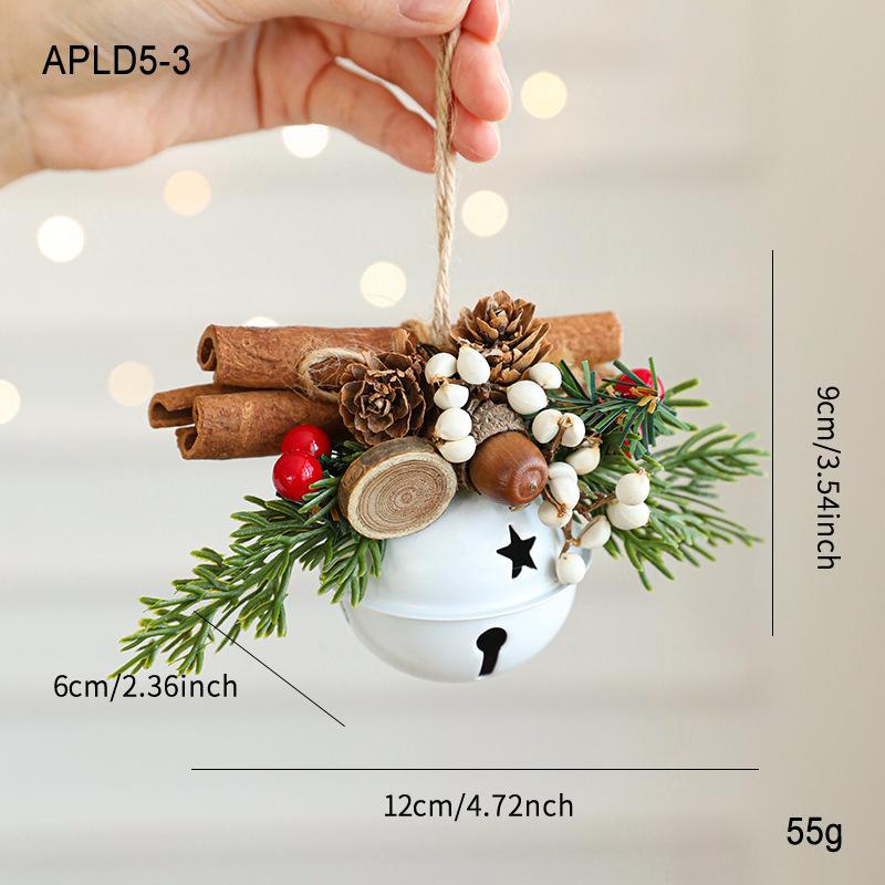 Cascabel de Navidad Astas Lazo Piña Cascabel Colgante Mixto Árbol de Navidad Escaparate Colgante para Coche Decoración