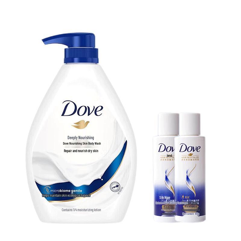 DOVE Deep Nourishing Shower Milk & Shampoo Bundle