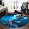 1pc Lamine Yamal  Carpet, Round Rug, Comfortable, Suitable for Entryways, Living Rooms, Office, And Bedrooms, Christmas Decoration