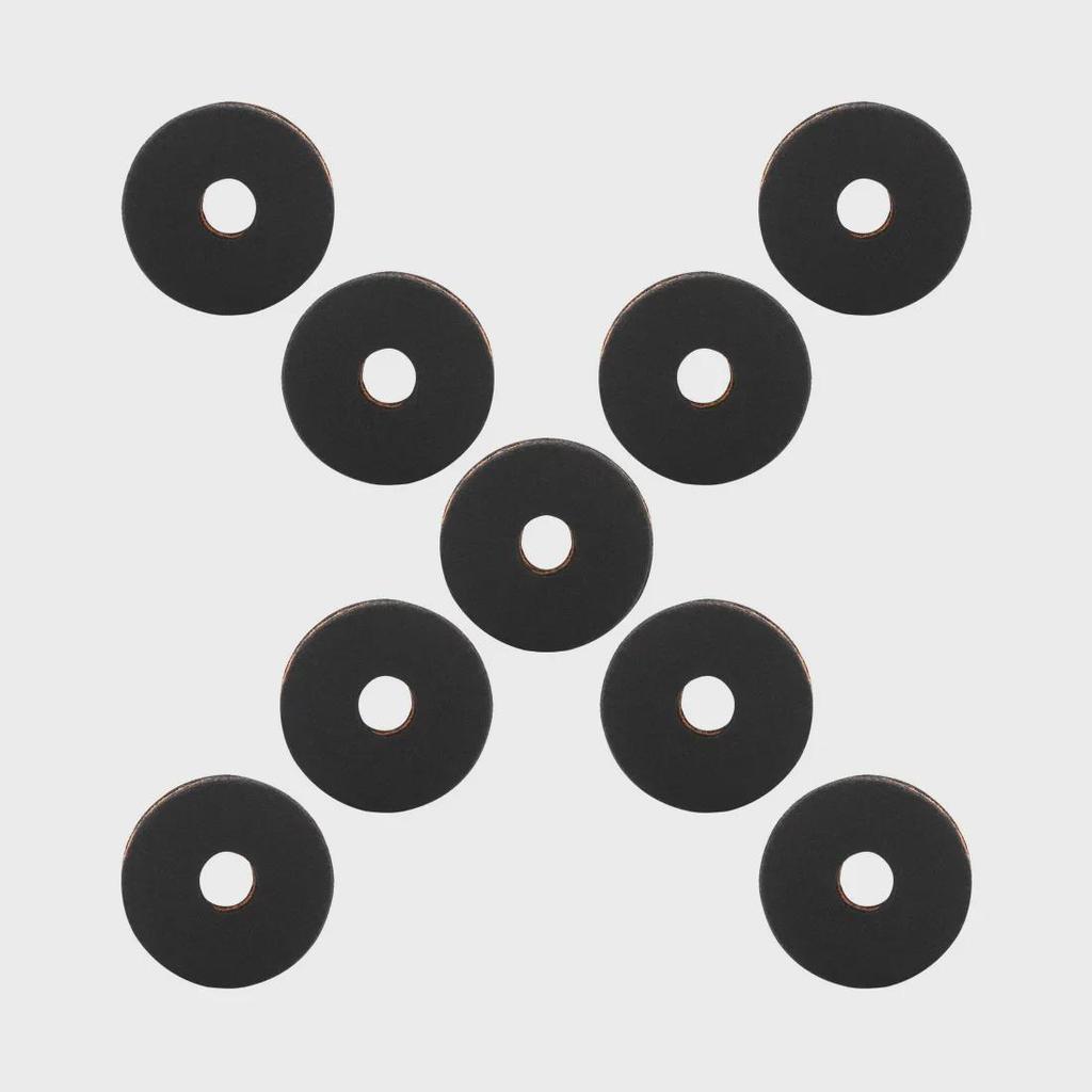 Black & Gold Non-Slip Felt Drum Cymbal Pads - Set of 10