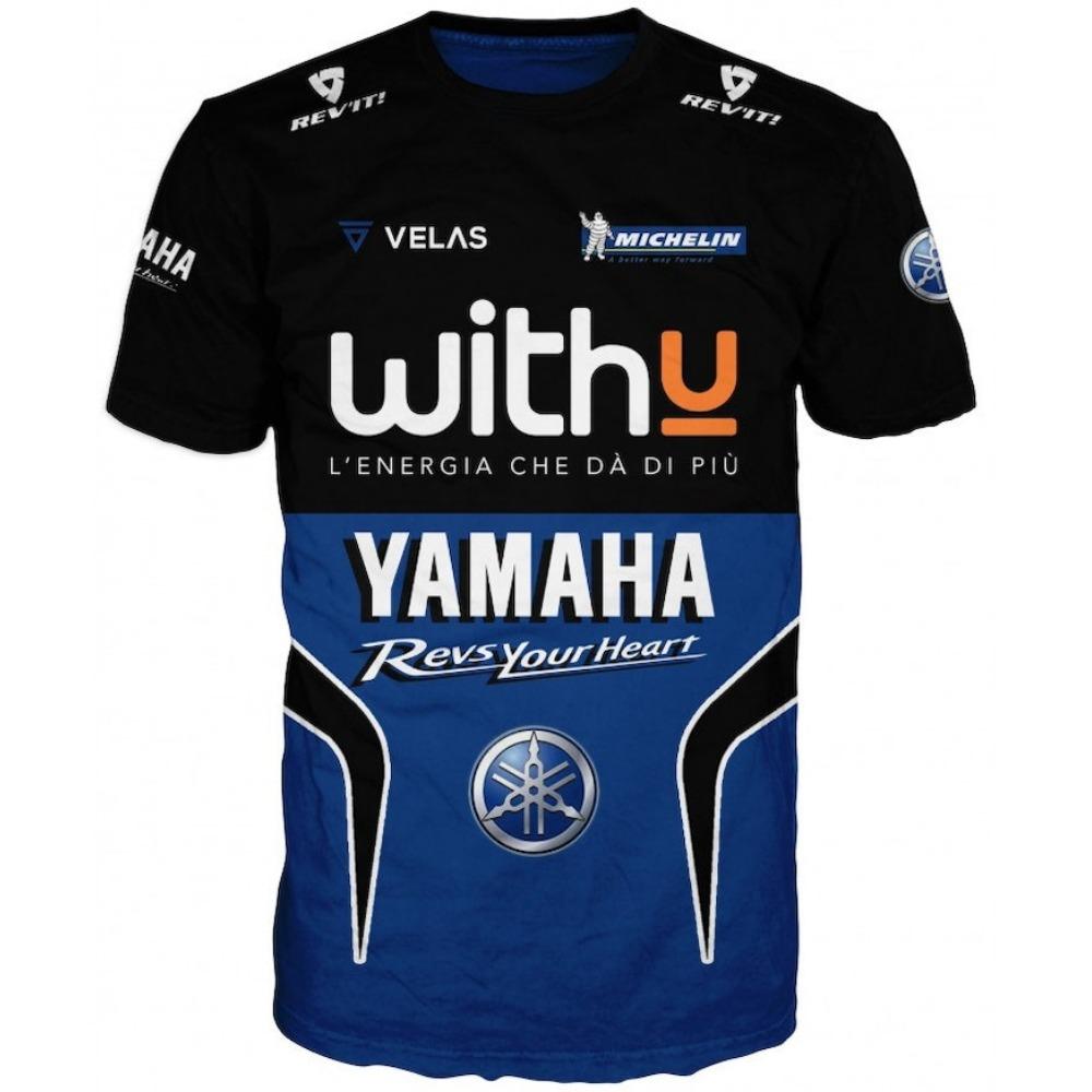 

Summer men s personalized trendy Yamaha printed breathable short-sleeved T-shirt racing team uniform sportswear 6XL