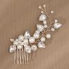 Bridal Jewelry Rhinestone Pearl Hair Comb Retro Wedding Banquet Accessories Handmade Bridal Headdress Hair Comb
