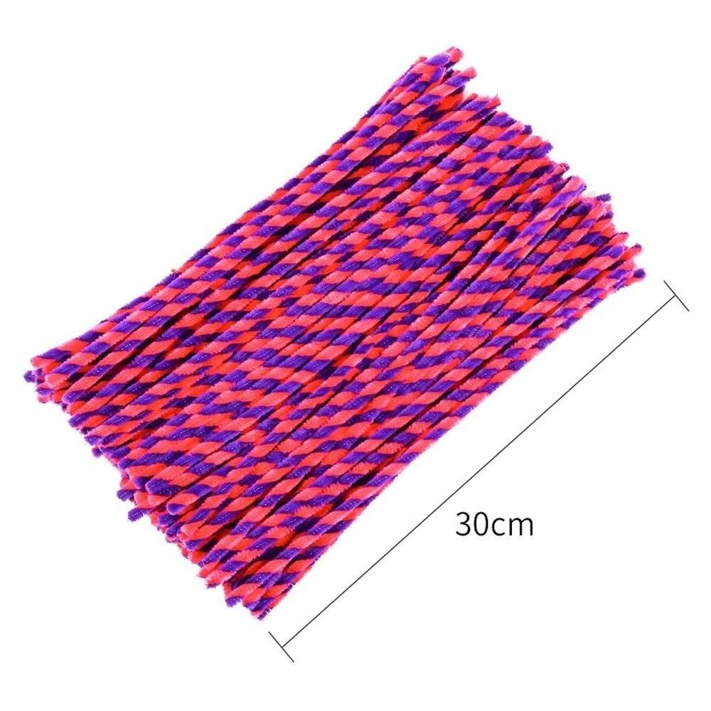 50PCS New Two Color Twisting Stick DIY Handmade Strips Craft Wool Top Stick Children