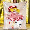 1pc Candy Candy2 Theme Blanket - Digital Print, Polyester, Cozy for All Seasons, Perfect for Outdoor, Camping, and Travel