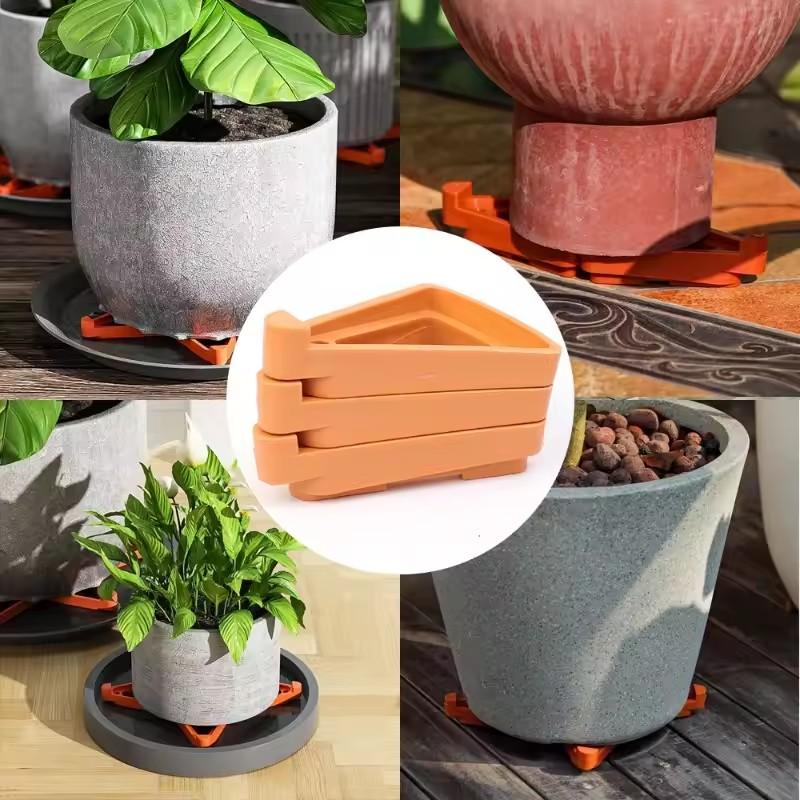 10/5pcs Plant Flower Pot Feet Stand Ventilation Base Raised Flower Pot Foot Pad Breathable Triangle Tray Garden Supplies