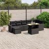 VidaXL Garden Lounge Set with Cushions 8 Pcs, Patio Sofas, Patio Furniture Set, Outdoor Furniture, Black 3271419
