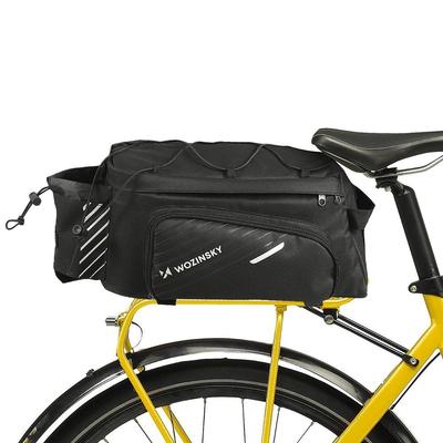 Bike Pannier Rack Bag with Shoulder Strap 9l Rain Cover Black
