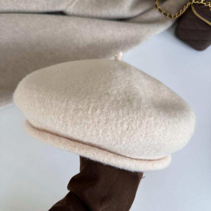 Women's Wool Beret Hat, Mallard Brown Winter Cap 2025, 2 Ways To Wear Thickened Slouchy Bonnet