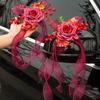 Complete Wedding Car Decoration Set: Pull Flowers & Ribbons