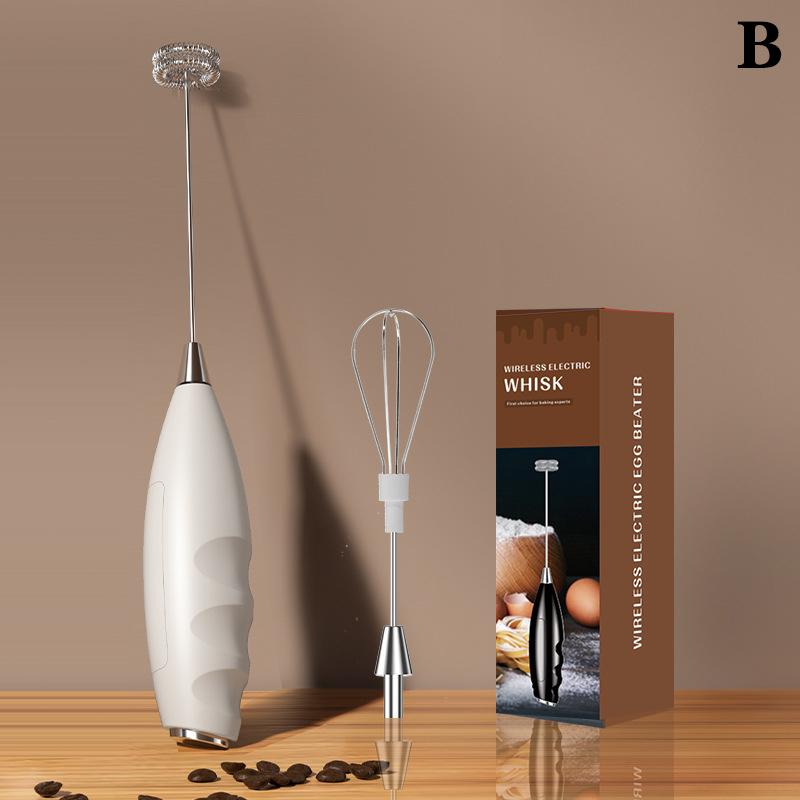 Wireless Electric Milk Frother Mixer Battery-Powered Handheld Foamer Coffee Cream Soup Peanut Butter Egg Whisk Baking Accessor