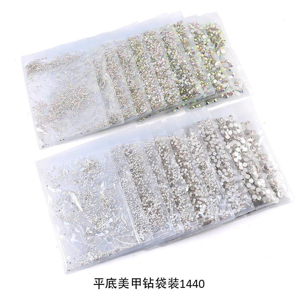 Amazon Påse med Diamanter 1440 Stycken, Ett Paket med Nageldiamanter DIY Smyckestillbehör Direktförsörjning