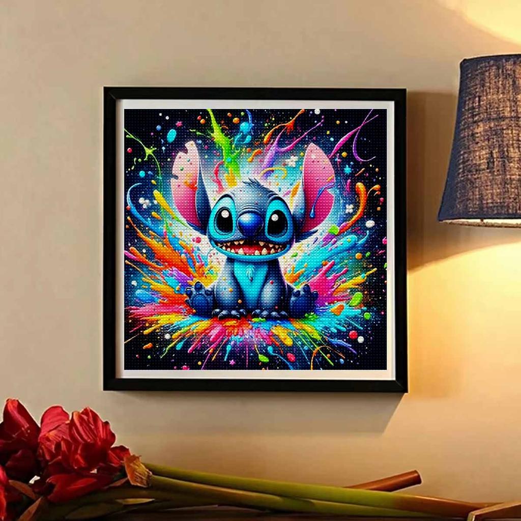 5D DIY Diamond Painting Kit, Lilo & Stitch , Adult Beginner 5D Round Diamond Embroidered Crystal Mosaic Crafts, Suitable for Home Wall Settings