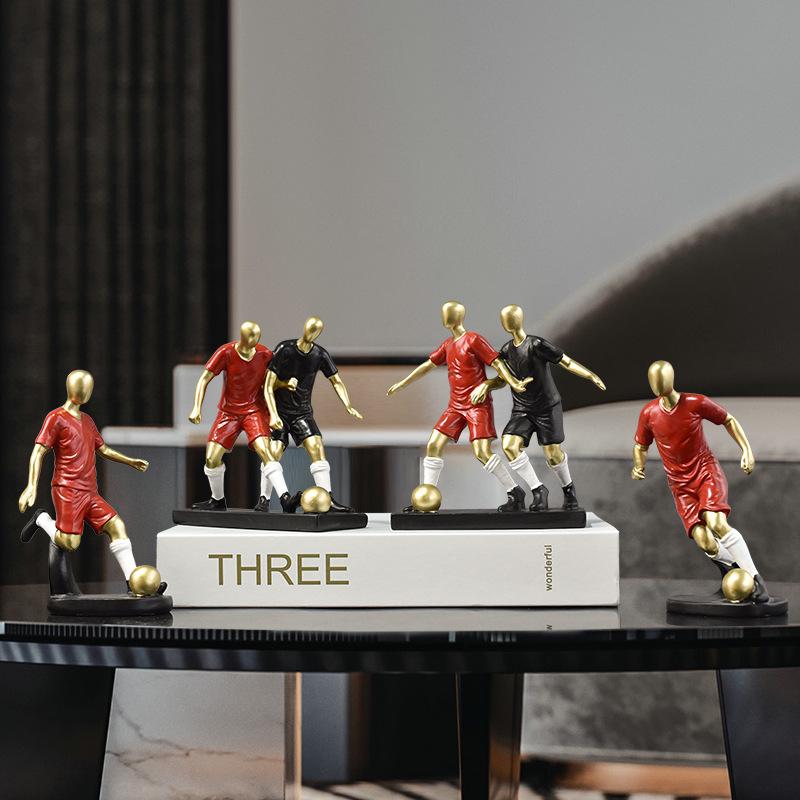 Football players figure statue Modern home office desktop ornament small decoration crafts resin home Front Desk decor sculpture