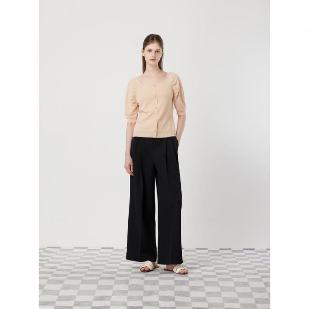 Cc Collect Square Neck Puff Sleeve Pullover C252ksk039 light beige/FREE