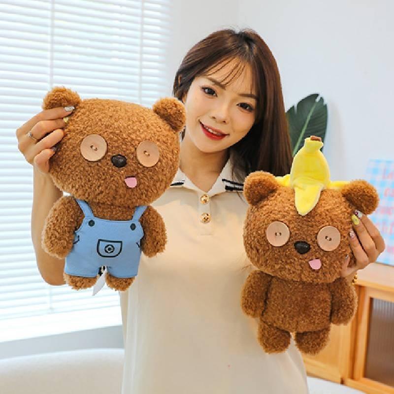 Adorable Teddy Bear Plush Toy Soft Cuddly Stuffed Animal Doll For Kids Birthday