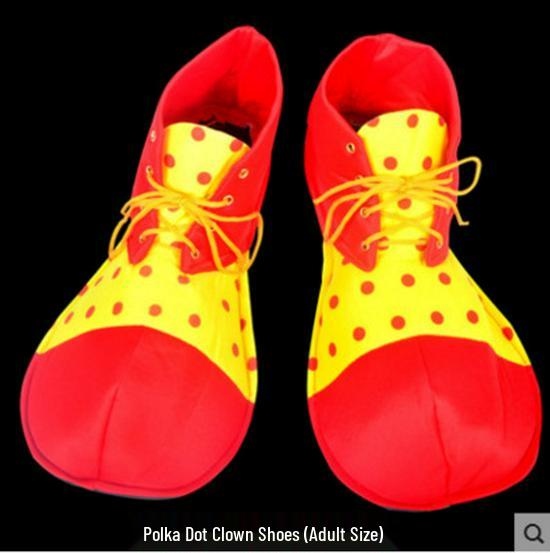 

Набор костюма клоуна на Хэллоуин: Нос, Обувь, Маска, Грим для лица, Парик, Шляпа One Size