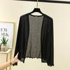 Dámský lehký kardiganový šál s dlouhým rukávem na jaro/léto 2025 - Slim pletená klimatizační bunda