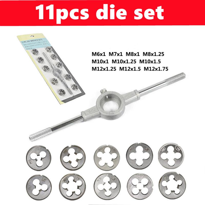 6/8/32/40pcs Tap and Die Set M3-M12, a Manual Tool Set for Manual Internal and External Thread Tapping Repair