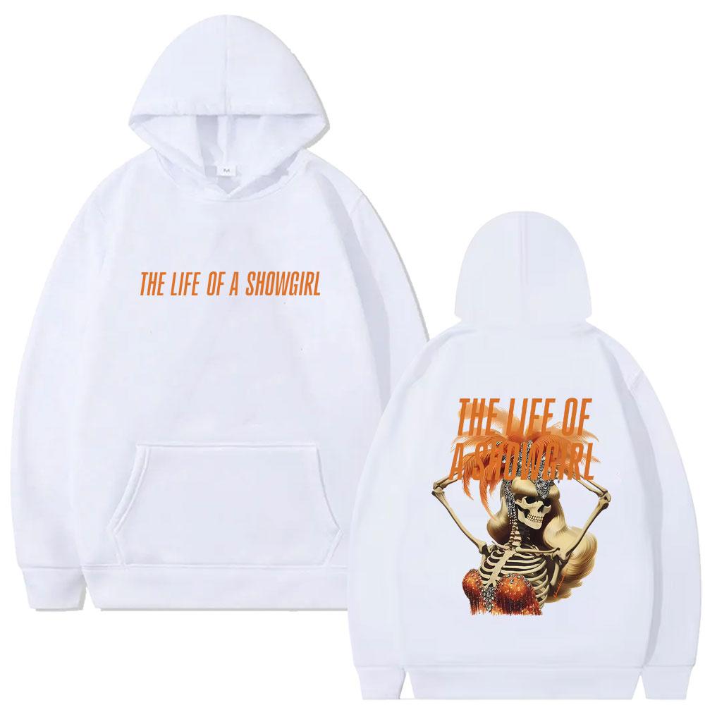 Livet til en Showgirl Hettegenser Skjelettgrafikk Genser Menn Kvinner Mote Oversized Hettegensere Unisex Vintage Streetwear