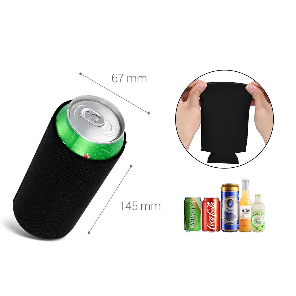 Kwmobile 2x Dosenkühler-Hülle für 500ml Dosen Dosenkühler-Halter Schwarz - -