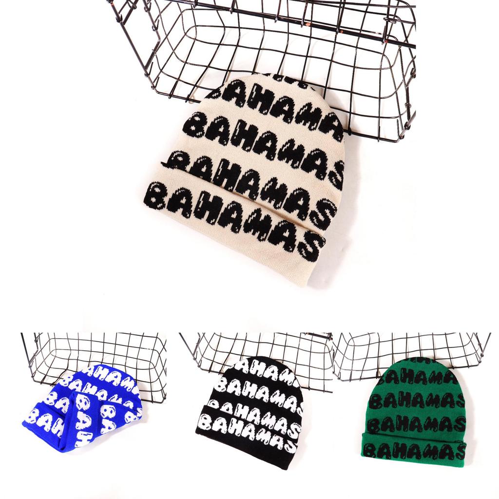 Bahamas Letter Knit Beanie For Winter Outdoor Fashion