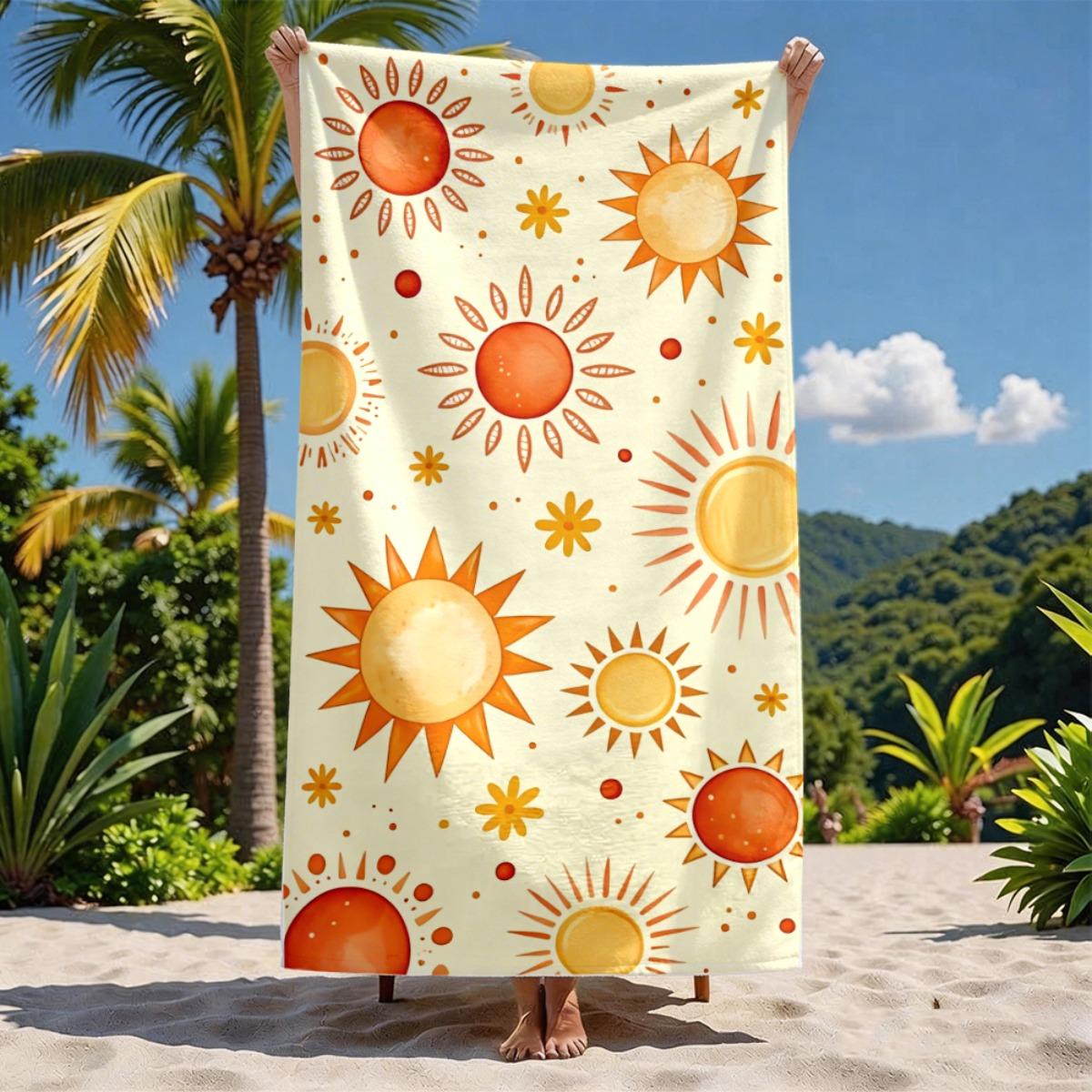 

Oversized Sand-Free Beach Towel, Extra Large Absorbent Striped for Pool Gym Vacation Sunbathing Lightweight W40*H60(CM)