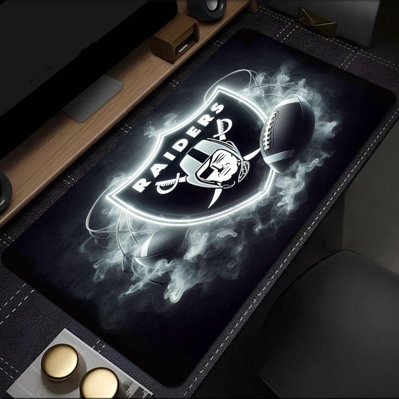 Raiders Team Logo Design mouse pad, rubber base, esports desk mat, mouse pad for gamers and office use, gaming desk , easy to clean mat