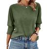 Womens Tops 3/4 Length Sleeve Blouses Fashion Casual Spring Summers Outfits Loose Fit T Shirt Going Out Tops Gifts
