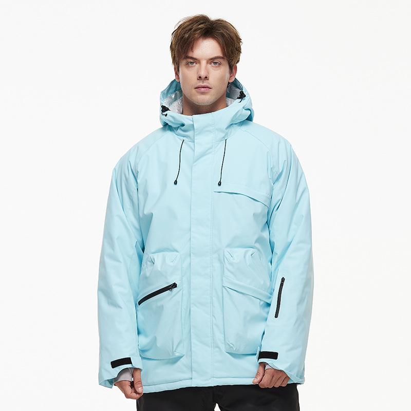 Skiing Jacket for Women and Men Snowboard Coat Waterproof Windproof Insulated Winter Mountain Outdoor Snow Sports Hooded Warm Ski Jackets With Pockets