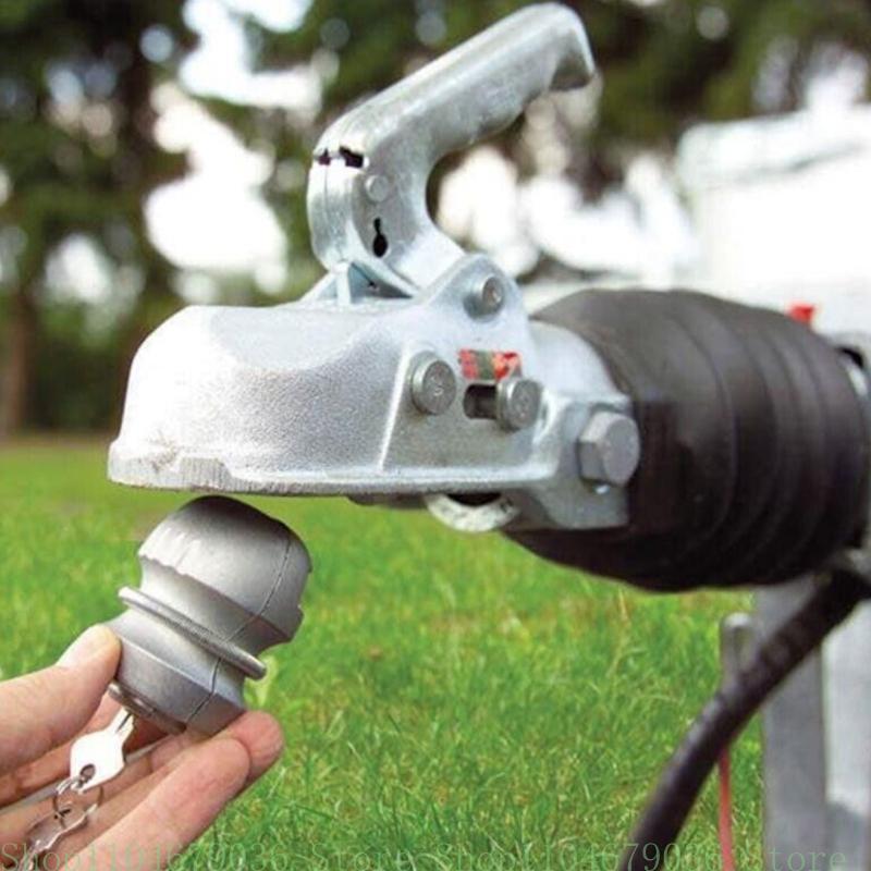 ertable Coupling Lock Hitch Ball Lock Tow Caravans Anti Theft Device Universal Trailer Hitch 50mm