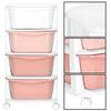 Springos® Meuble De Rangement Pour Enfants À Roulettes 4 Tiroirs Plastique