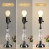 Decorative 3-Way Lamp Dimmable Retro Turn Knob Vintage E26 Base Home Lighting