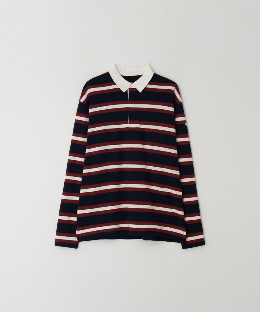 RMRN Loose Fit Stripe Rugby T-Shirt