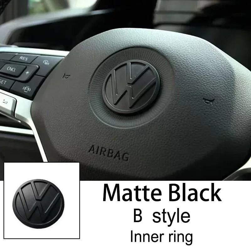 BSN1 Emblems Car Steering Wheel Emblem Sticker Interior Accessories For Volkswagen GTI Polo Golf Passat Scirocco Beetle Tiguan Magota