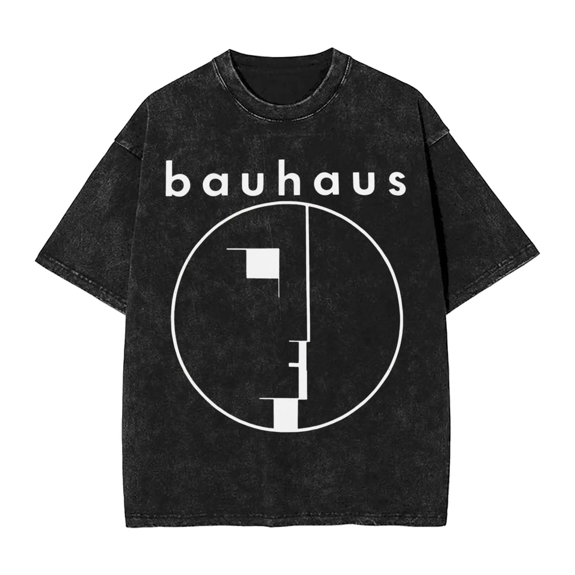 

Classic Gothic Rock Pioneer Band Bauhaus Graphic Print Retro Washed TShirt Men Women Cotton Summer New Tee Casual Oversized Top S