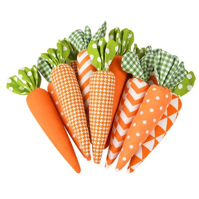 5Pcs Easter Fabric Carrot Ornaments 2026 Spring Easter Home Tray Decoration Kids Birthday Favors Gift Holiday Party Supplies