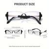 Blaulichtfilter Bifokale Lesebrille Damen Rahmenlos Herren Presbyopie Brille +100 Bis +400