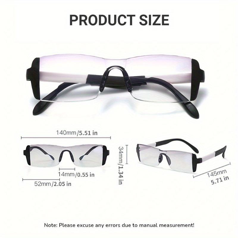 Blaulichtfilter Bifokale Lesebrille Damen Rahmenlos Herren Presbyopie Brille +100 Bis +400