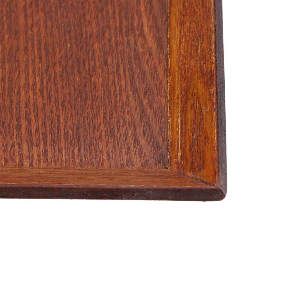 Solid Wood Snack Plate Regular Square Pastry Tray Stackable Serving Saucer Food Serving