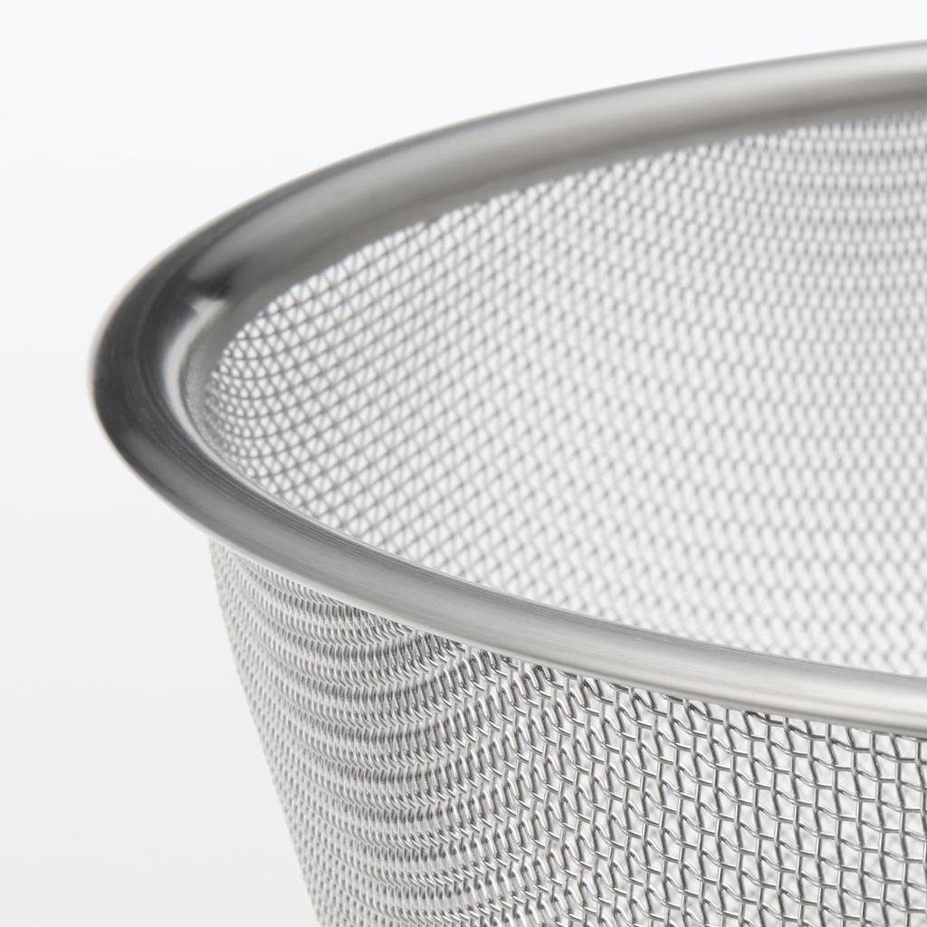 MUJI Edelstahl Maschen Durchmesser x Höhe 9 cm 12828921 Sieb, Groß, ca.. 22.5