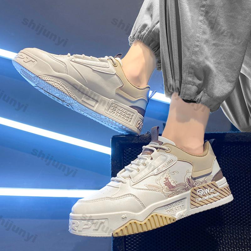 Fashion Men's Sneakers Sports Casual Shoes Autumn Fashion Comfort Lace Up Jogging Sneakers Trendy Flat Anti-slip Shoes Zapatillas Hombre