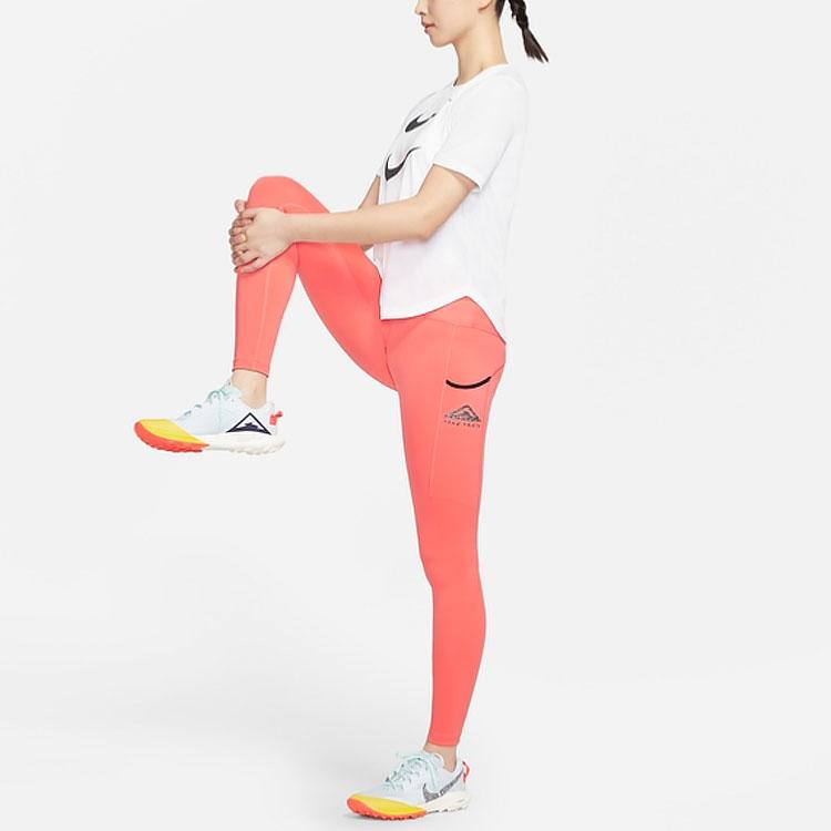 Nike Epic Luxe Knit Reflective Running Fitness Tights Women Bottoms Orange CZ9597-858