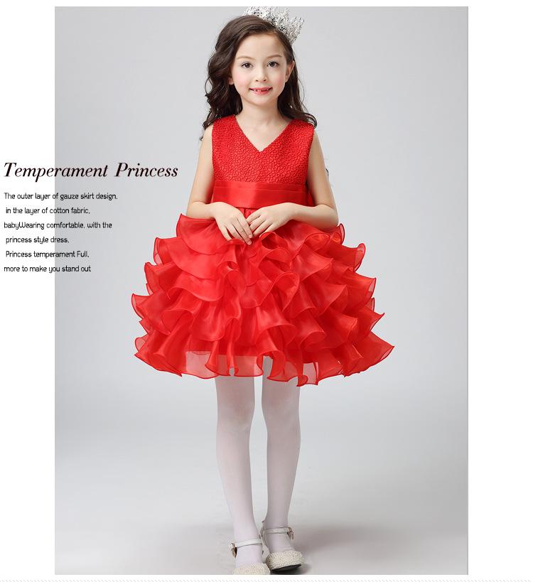 Girls' High-End Formal Princess Dress with Removable Train - Perfect for Weddings, Flower Girls, and Piano Performances