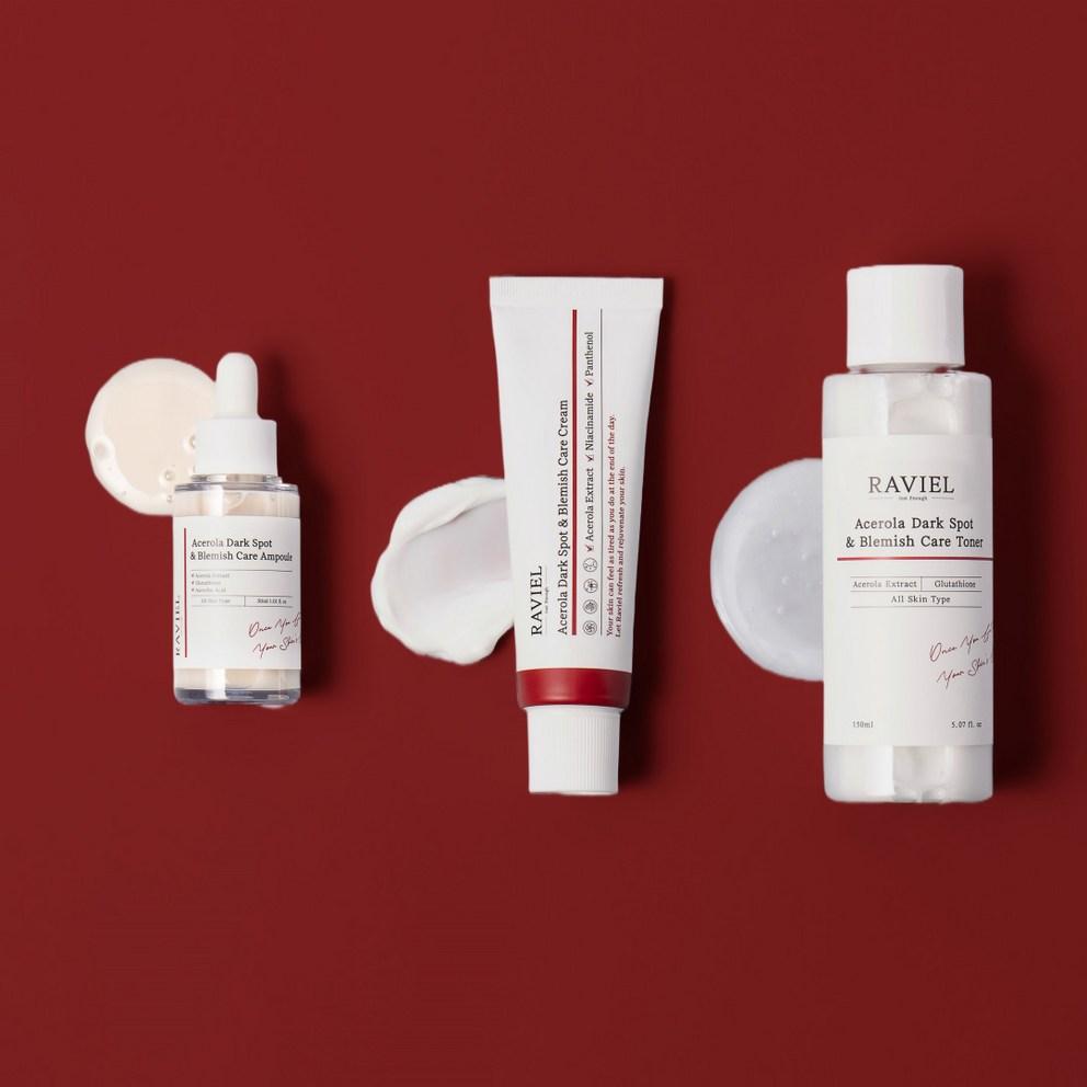 RAVIEL Acerola Blemish & Freckle Care 3-Day Set + Shopping Bag, 2 Sets
