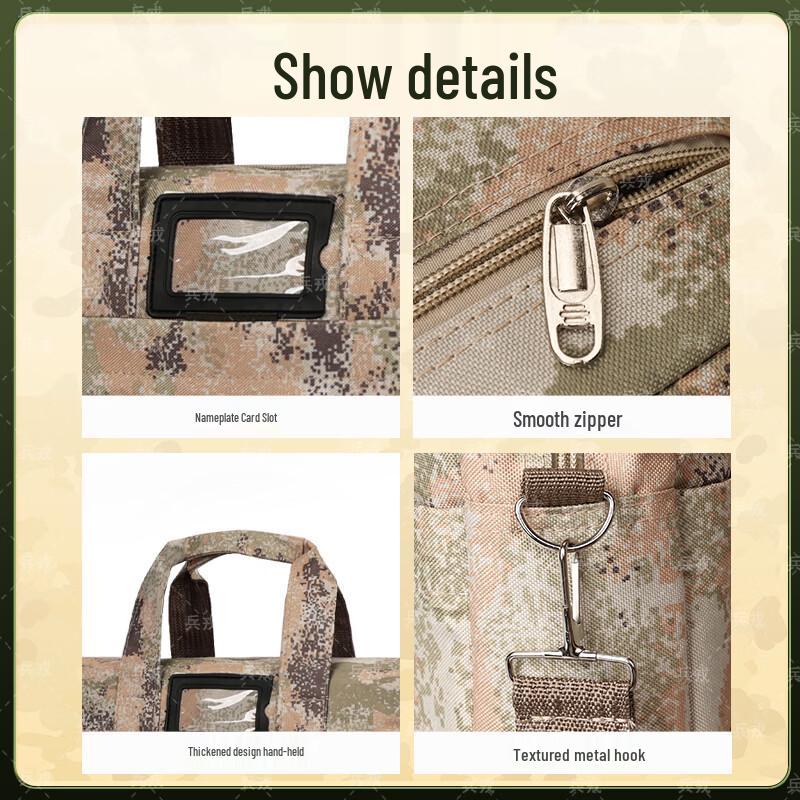 BingRong Large Capacity Camouflage Laptop Briefcase