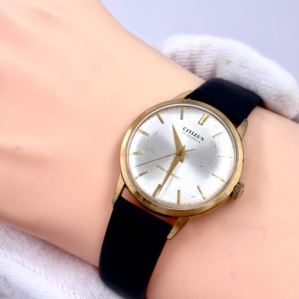 Citizen In YOUNG HOMER 17 Japan Vintage [Working/Manufactured 1966] Hand-wound Watch, K18GP/Gold Plated, Jewels