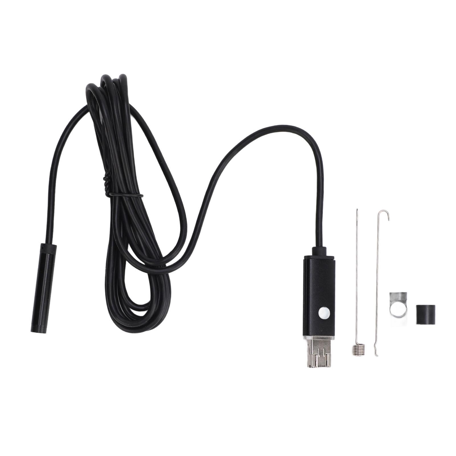 

USB-эндоскоп 2 в 1 HD с объективом 8 мм IP67 Водонепроницаемый промышленный бороскоп для ПК с телефоном Android 6,5 футов