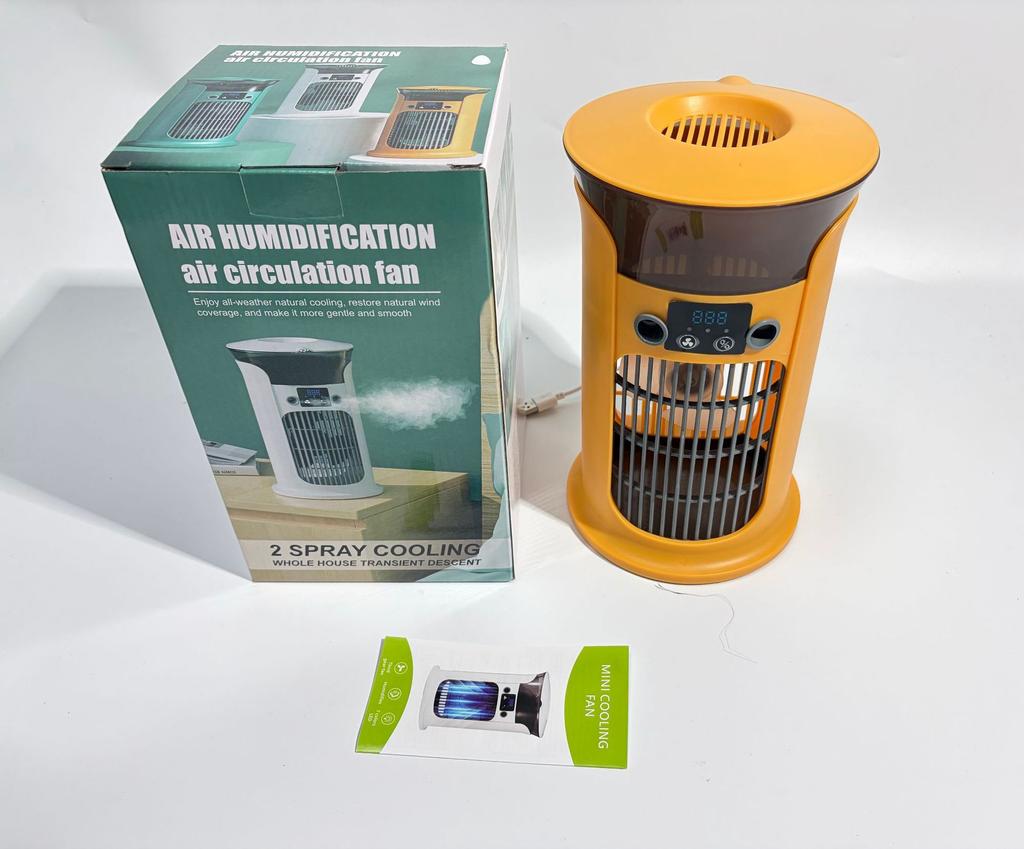 Mute Desktop USB Mini Portable Air Conditioner Fan for Room Home Camping Humidifier Water Mist Cooling Fan Night Lamp Air Cooler