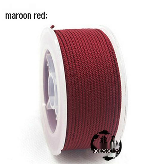 Braided Red Rope Pendant Necklace for DIY Chinese Knot Handmade Crafts 3mm x 8m/roll