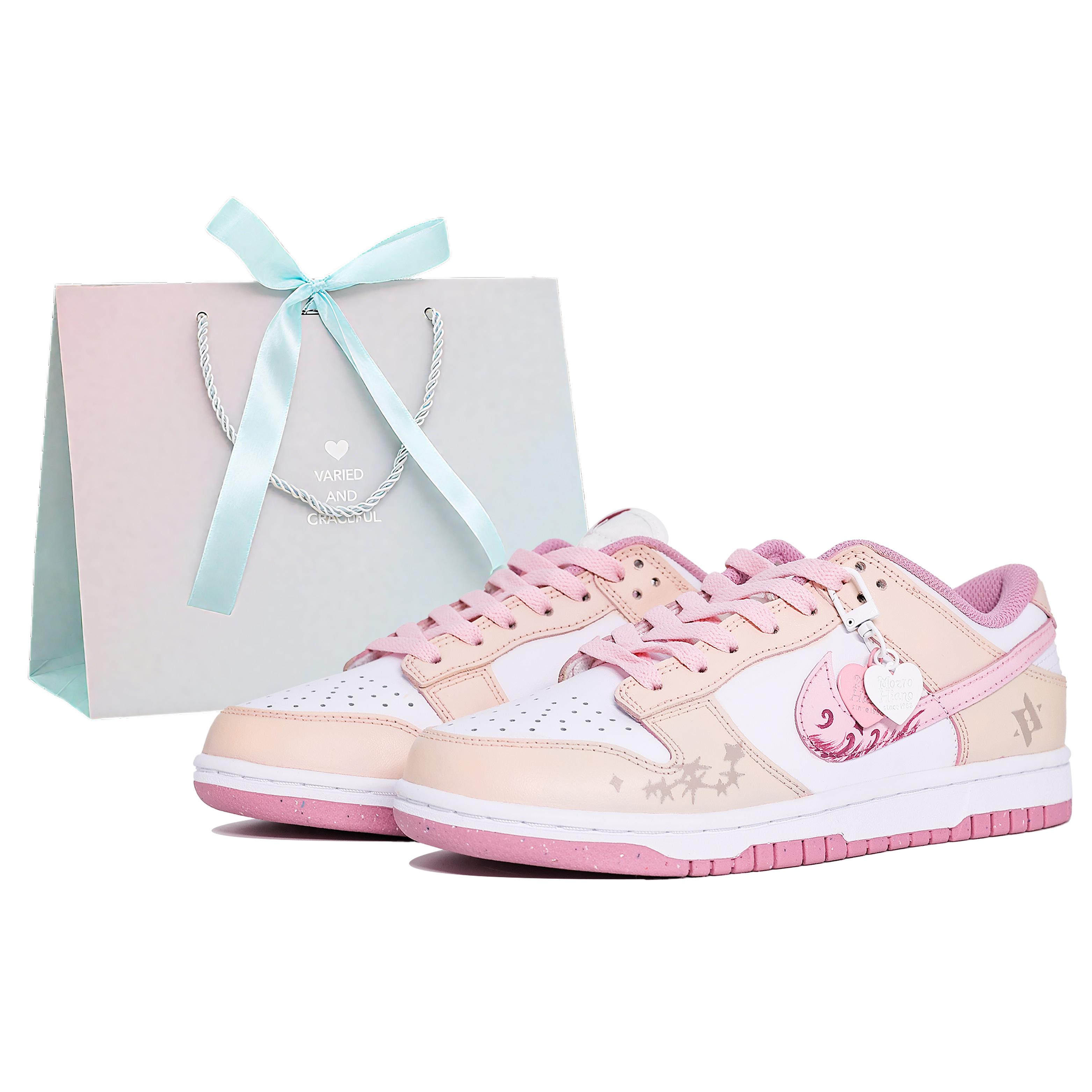 

Nike Dunk Cushioning, Wear Resistant Low top Skateboard Shoes Women s Pink Apricot DD1873-112(Team1483-GBAG) 40.5